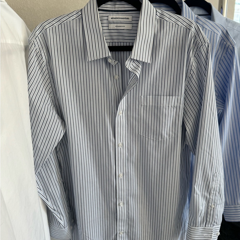 Four Amazon Essentials Button Up Shirts - image 4